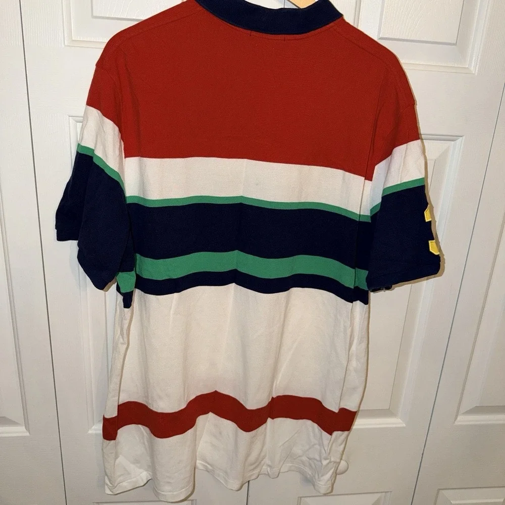 Polo Ralph Lauren Shirt Men 2XL Yacht Club Big Pony Crest Preppy Striped